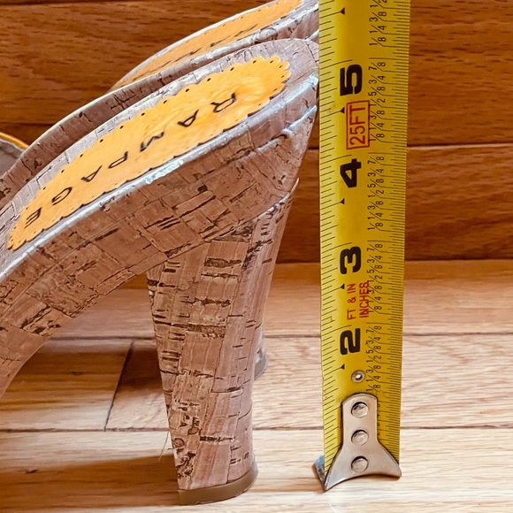 Yellow Cute Fun Sandals Block Heel  Size: 10M - Picture 2 of 5